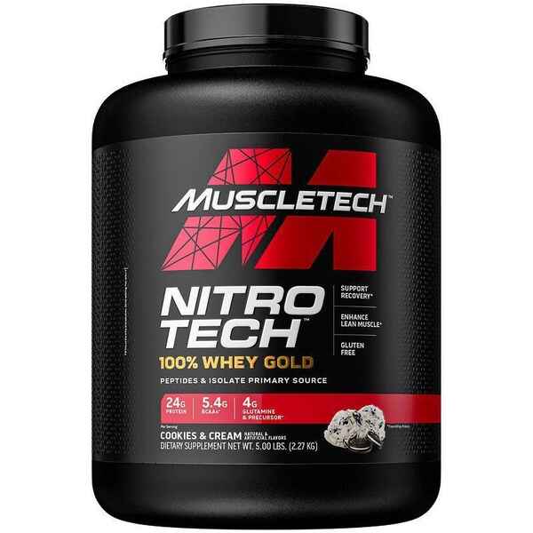 MuscleTech Nitro-Tech 100% Whey Gold (2.5 kg) > İdman qidaları > Протеины > Whey Protein > Сывороточный изолят > MuscleTech