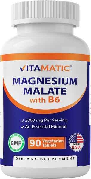 Vitamatic Magnesium Malate with B6 (90 tab) > İdman qidaları > Витамины и минералы > 