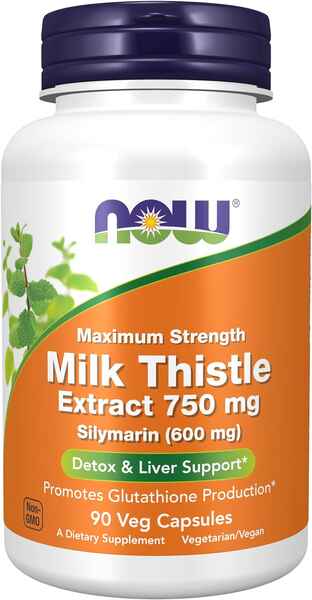 Now Milk Thistle Extract 750 mg (90 caps) > İdman qidaları > Vitamin və minerallar > NOW